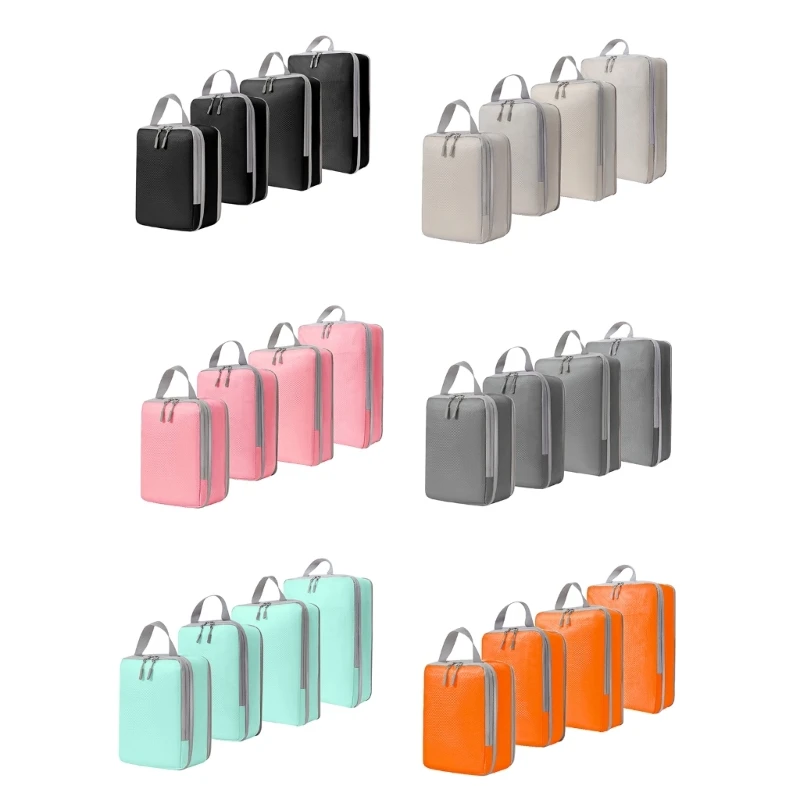 Set of 4 Multipurpose Compression Organizers Bags Closet and Luggage Storage Bag Clothes and Bedding Organization Tool 37JD 4