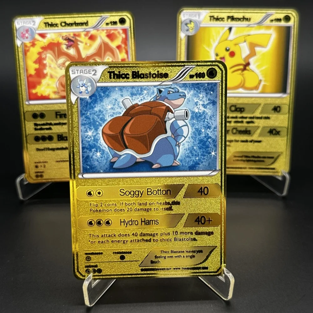 Deluxe Set of 4 Custom Metal Collection Cards - Iconic Anime-Inspired Characters