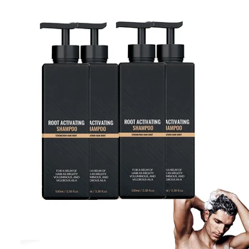 Shampoo per l'attivazione delle radici dei capelli da 4 bottiglie Shampoo anti-perdita dei capelli Idratante e nutriente Cura dei capelli e rafforzamento dei capelli per tutti i capelli