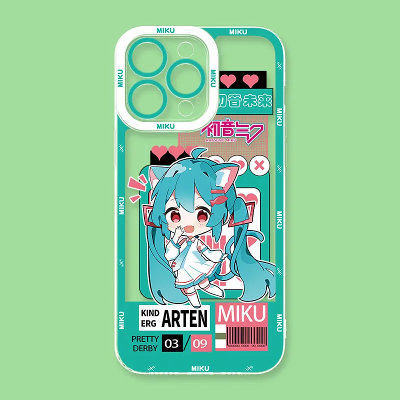 Anime Cute H-Hatsune Miku Case For iPhone 15 14 Pro Max 13