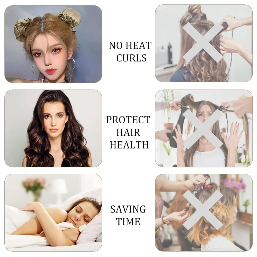Heatless Curling Rod Silk Curls No Heat Hair Curler Soft Hair Rollers Sleeping Headband Lazy Curlers Styling Tools hair styling tool hair curling tools