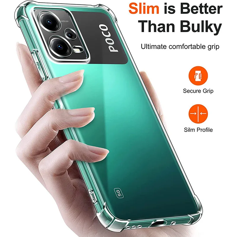 Ultra-Thin Transparent Shockproof TPU Soft Back Phone Case