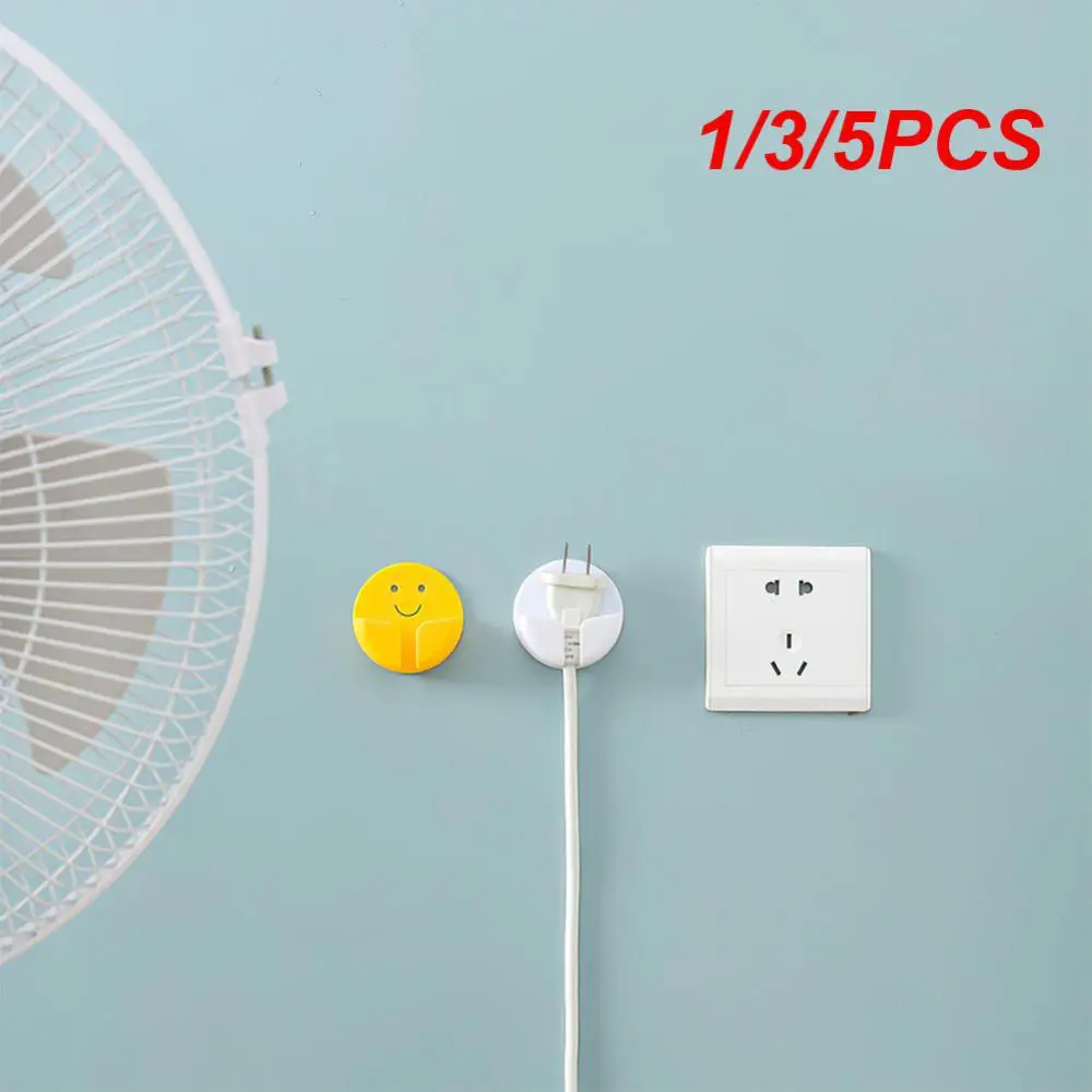

1/3/5PCS Power Cord Plug Wall Storage Hooks Non-marking Multifunction Cord Bracket Hook Power Cord Organizer