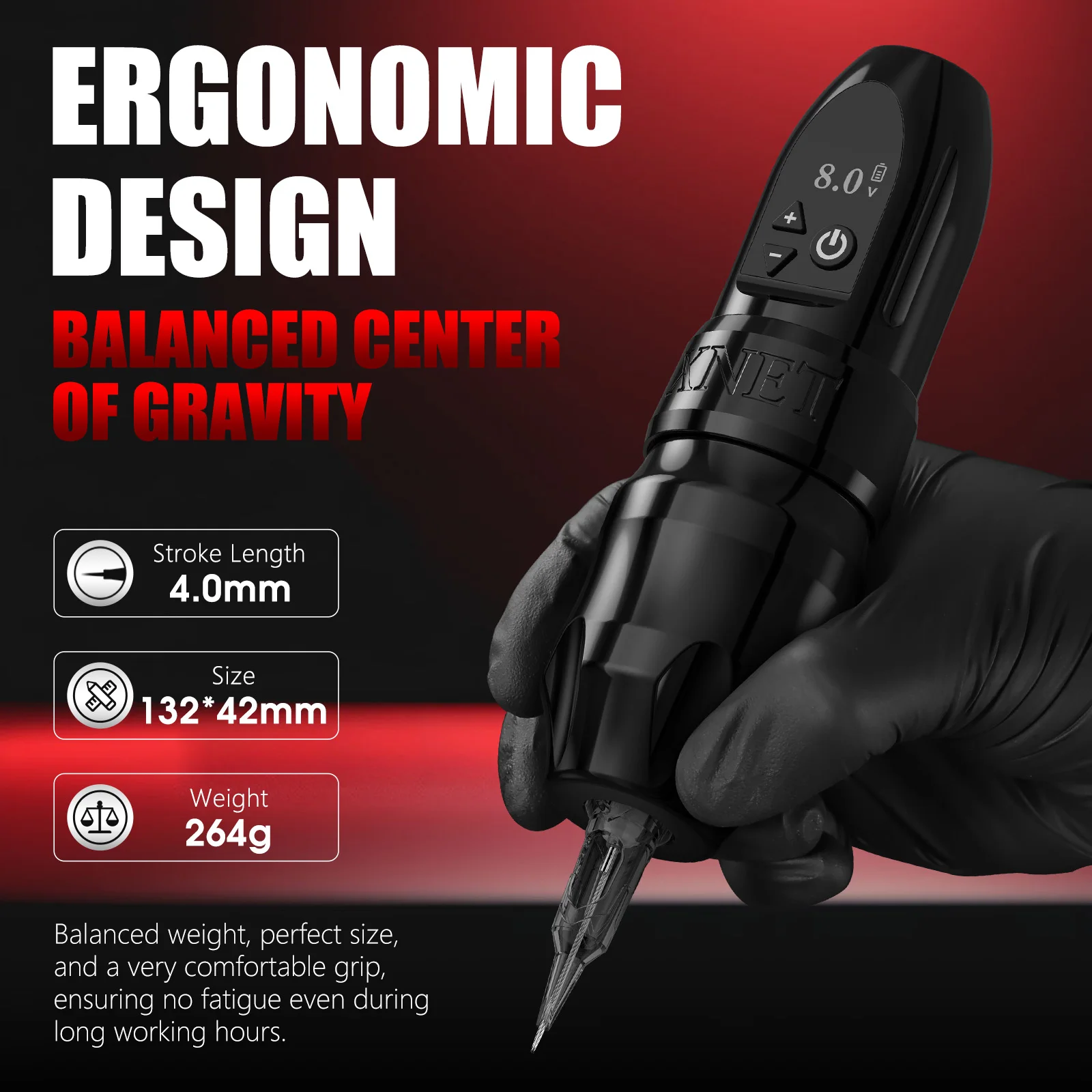XNET Titan Wireless Tattoo Machine Kit with Ink Shaker Tattoo Beginner Power Supply Gun Kit For Artists tattoo kit