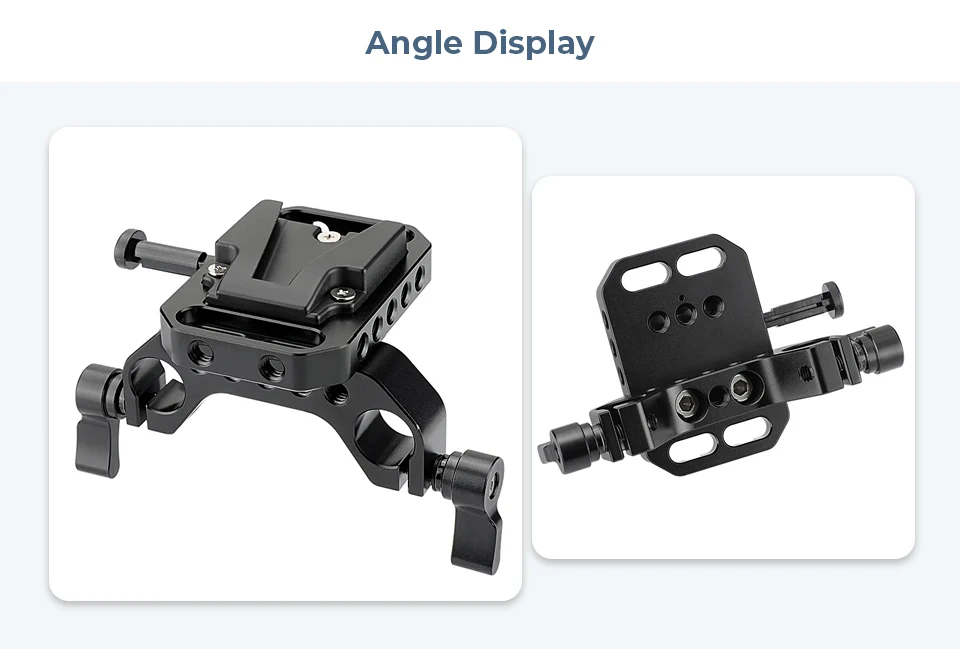 V Mount Quick Release Battery Plate Baseplate With 15mm Railblock Rod Holder For