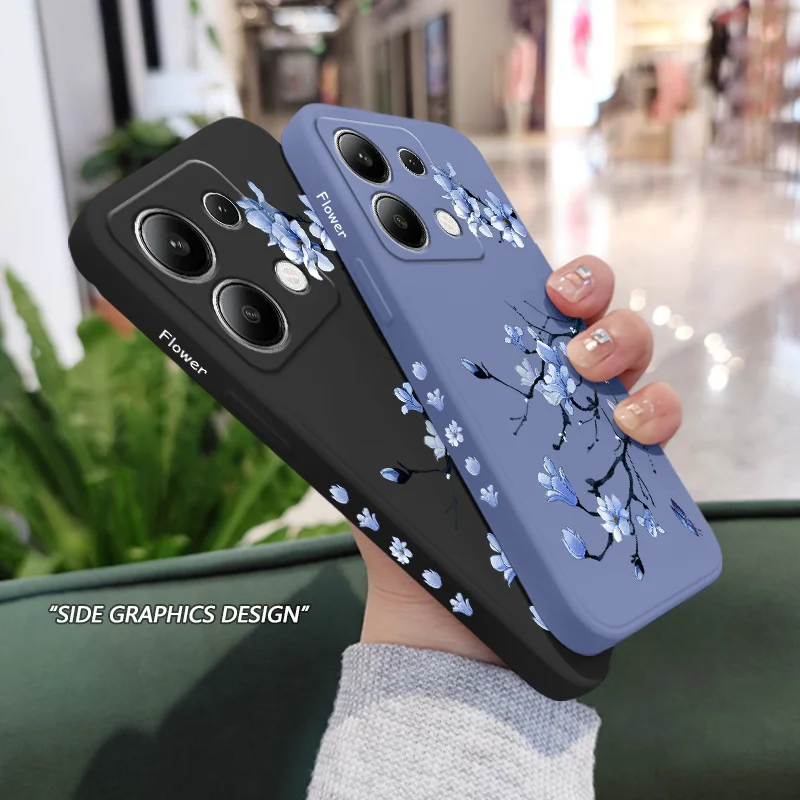 Blooming Orchid Liquid Silicone Phone Case Cover