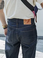 Non Stock Late 1960s Men's Slim Fit Jeans Mid-Rise Selvedge Denim Pants Dark Blue 2