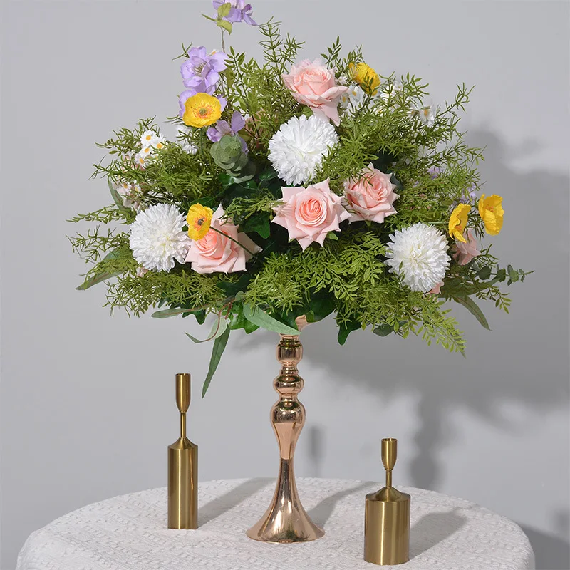 Florist Supplies Party Event Decorations Evergreen Leaves Flower Table Centerpiece Flower Ball Wedding Aisle Decorations Flowers
