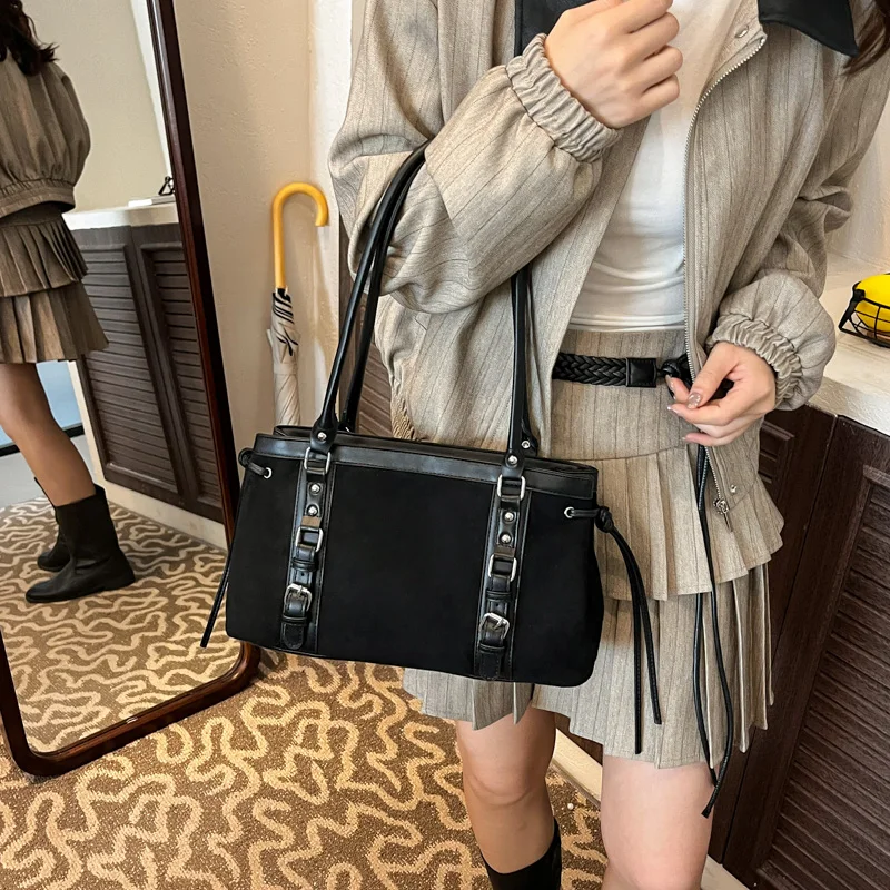 PU Leather Shoulder Bags Large Underarm Bag Vintage Commuter Bag for Women Work Shopping Travel Daily