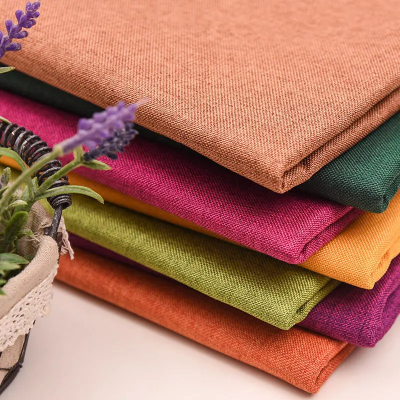 Plain Thickened Cotton Linen Fabric Upholstery By The Meter for Sofa Pillow Cushion Handmade DIY Sewing Encrypt Cloth Beige Gray