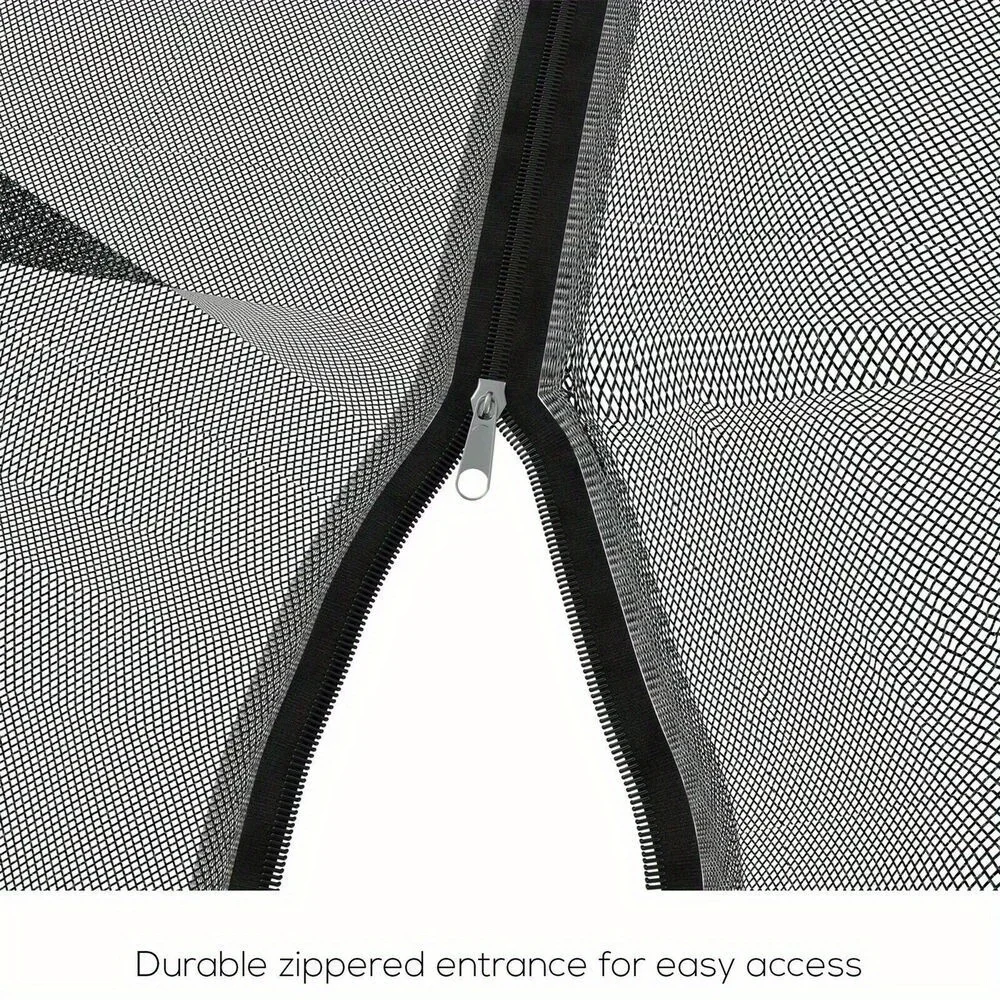 Outdoor Black Umbrella Screen Bug Mosquito Net Fits 7.5 Feet Umbrellas