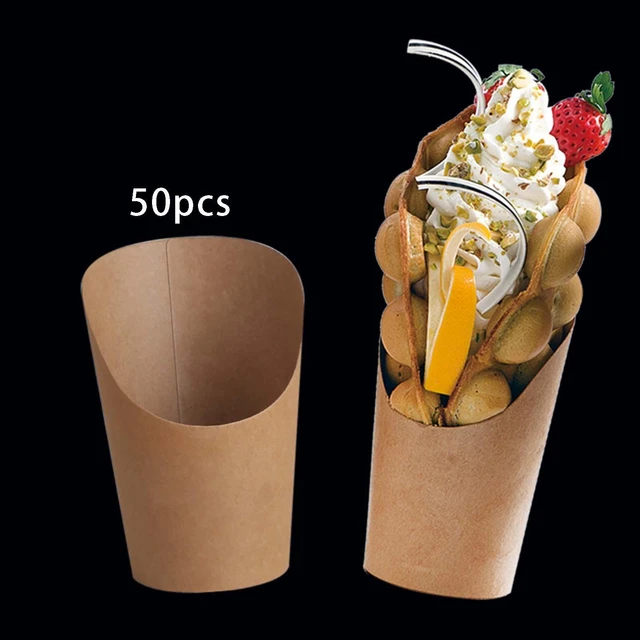 Scatola di patatine fritte portabicchieri di carta Kraft forniture per  cottura per feste coni di carta porta patatine tazza di gelato per vassoi  per alimenti conservare matrimonio - AliExpress