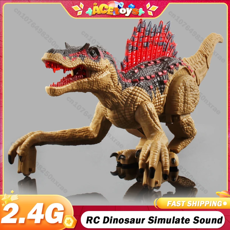 

Динозавр RC 2,4G имитация звука пульт дистанционного управления Spinosaurus модель RC Велоцираптор Интеллектуальный для детей мальчиков девочек детский подарок