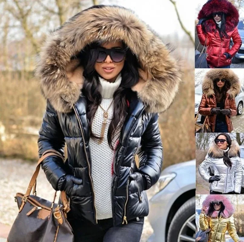

Womens Parkas Autumn and Winter New Womens Down Cotton Coat Short Winter Coat Women