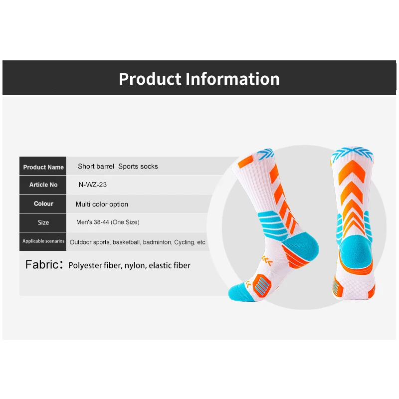 X-Tiger N-WZ-2001 Chaussettes de sport en coton respirant Performance Cyclisme - Image 6