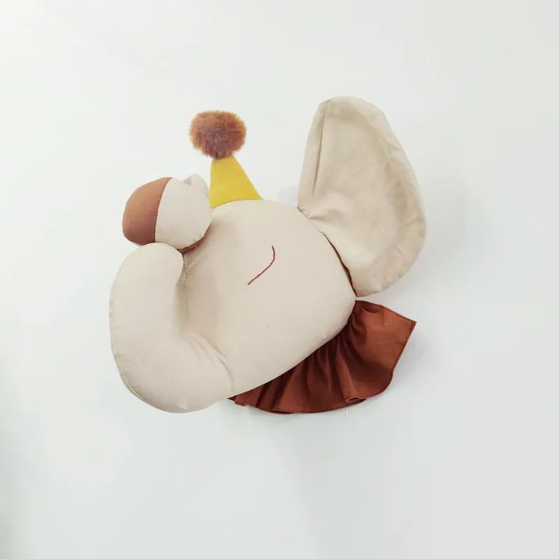Adorable Elephant Head Wall Decoration Animals Head Plush Toy For Childrens' Rooms And Photoshoots Plush Doll