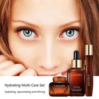 Double Care Essence Eye Set Crema per la riparazione degli occhi Crema per gli occhi per le rughe Occhiaie Borse per gli occhi Anti età Rassodante Idratante 3 pezzi 1