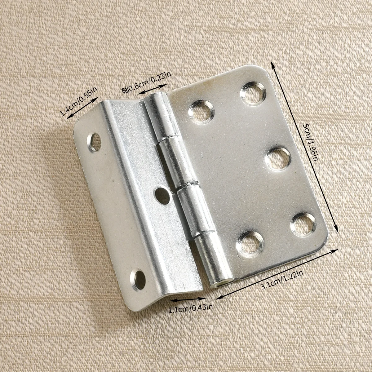 Stainless Steel Hinges Door Hinges Chinese Style Folding Hinge Iron Three Fold Hinge 50mm Clip 11 Plate Iron Box Cabinet Wooden Box Mirror Cabinet