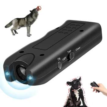 Dog Repeller Portable Ultrasonic Deterrent Handheld Anti-barking 3in1 Dog Training Device