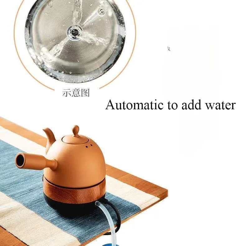 Automatic Add Water Smart Tea Maker Electric Kettle Ceramic Purple Sand 304Stainless Steel Antidry 0.6L 1000w