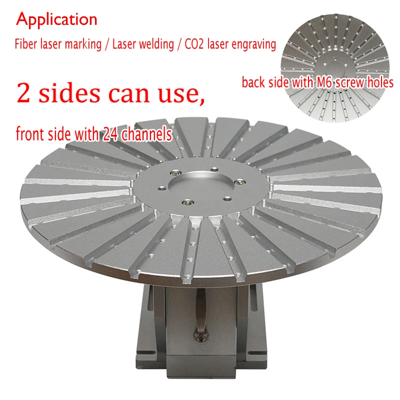 

LY D300 Round Wheel Rotary Axis Fiber Laser Marking Engraving Machine Use Table Pen Solder Tip With 2 Sides Use 24 Channel