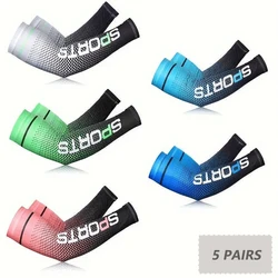 UV Protection Cooling Arm Sleeve for Outdoor Sports - Stay Cool and Protected (5 pairs multicolor)