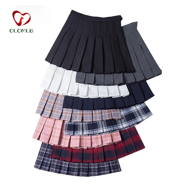 Women Summer Preppy Style Plaid Pleated Skirt School Uniform - Image 2