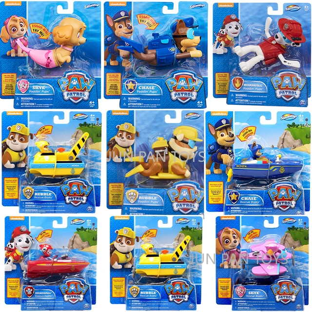 Original Paw Patrol Action Figure Toys SwimWays Paddlin' Pups Rubble Skye  Everest Zuma Marshall Rocky Pool Party Bath Kids Toys - AliExpress