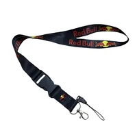 Red Bull Motorcycle Rope Keychain Phone Chain Pendant Riding Neck Rope Bus ID Card Set 2