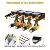 Power Tool Organizer with Drill Holder Wall Mount Strong Load Bearing Iron Space Saving Power Tool Storage Rack for Garage 6