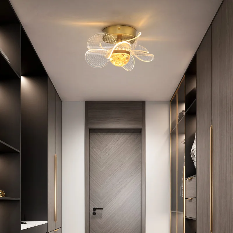New Arrival Modern Led Ceiling Light Entrance Corridor Cloakroom Gold