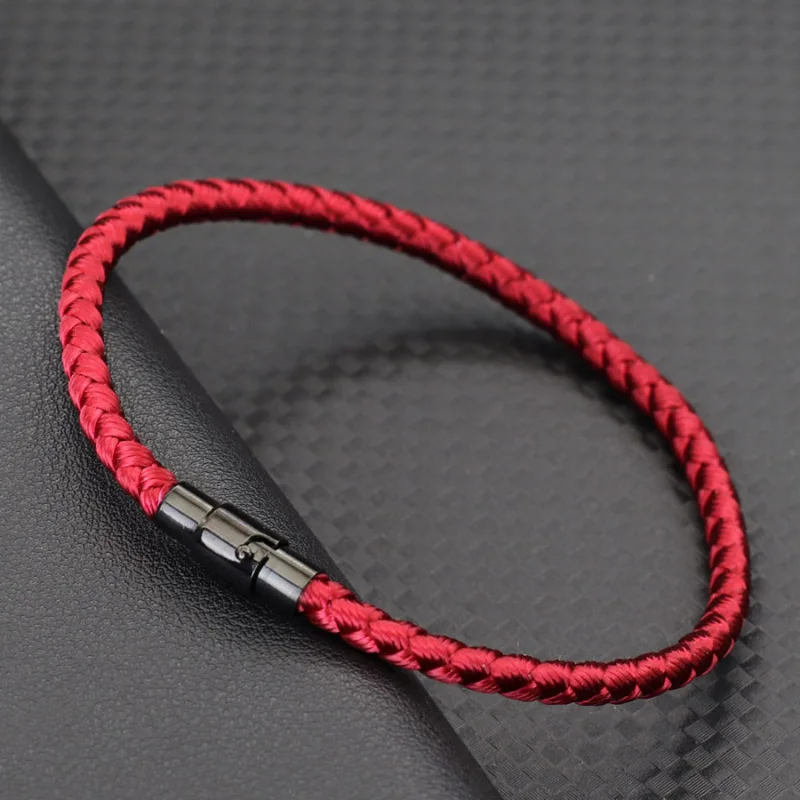 Red Thread Lucky Bracelet for Men with Magnet Buckle