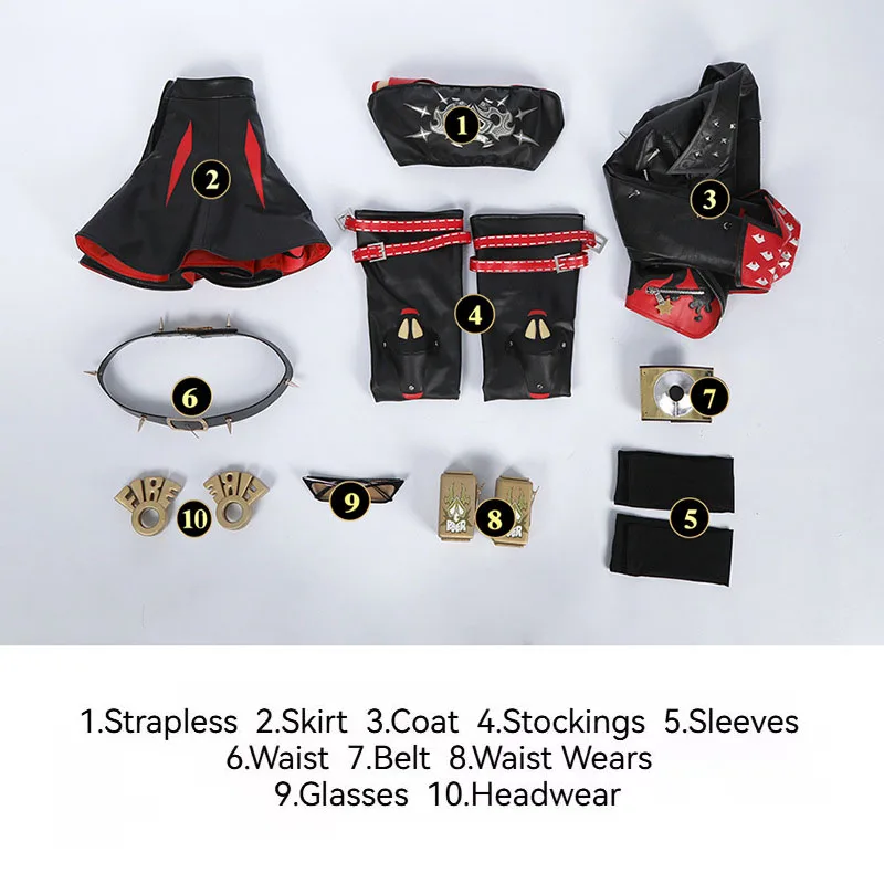 Zenless Zone Zero: Burnice Whita | Black Uniform Cosplay Costume Set 44 Zenless Zone Zero Burnice White Sons of Calydon Punk Uniform Cosplay Costume