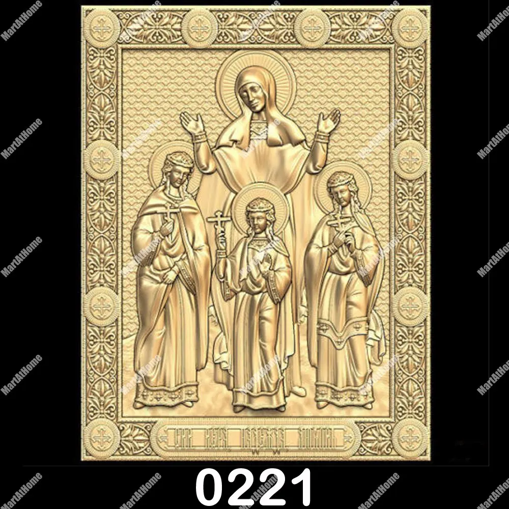 3D STL Model Religious Icon for CNC Router Engraving & 3D Printing Relief Support ZBrush Artcam Aspire Cut3d pellet mill for sale Woodworking Machinery