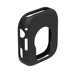 Silicone Protective Smartwatch Case - Soft Skin Shell Bumper Guard (Black)