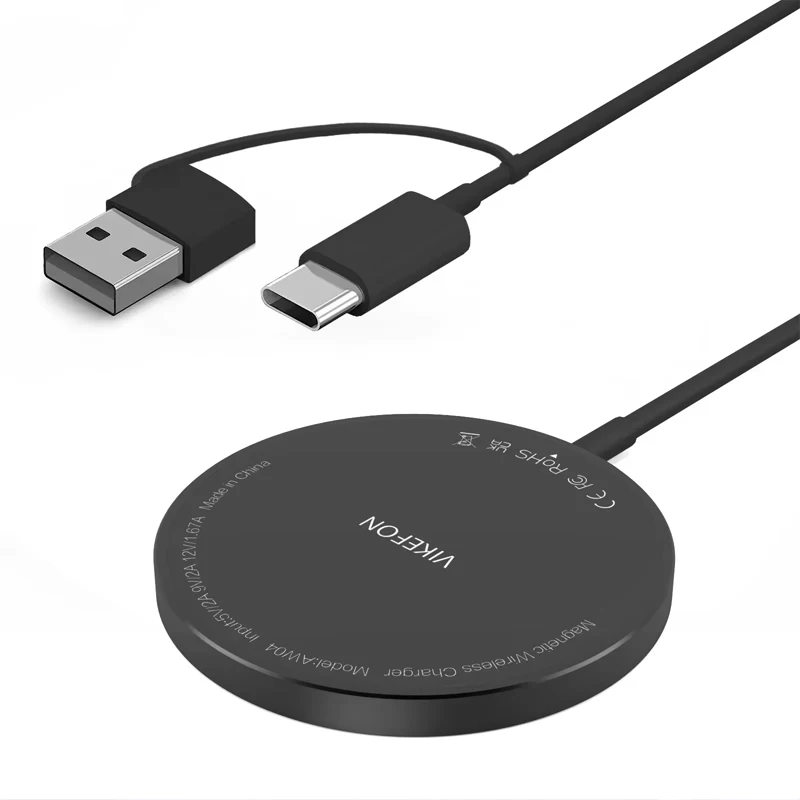 ตัวเลือกสินค้า แท่นชาร์จไร้สาย USB-C 2 พอร์ต ชาร์จเร็วสำหรับ iPhone 17/16/15 Pro Max
