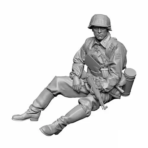 Figurine Soldat Allemand WW2 1:35 – Résine Non Peinte, Pour Maquettistes