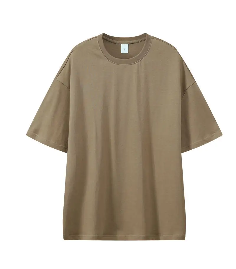 Amerikanische Herren-T-Shirts aus 100 % Baumwolle in Übergröße für den Sommer, 3D-Puff-Print, lockere Passform, 330 g/m², schwere Vintage-Strickoberteile – Detail 1