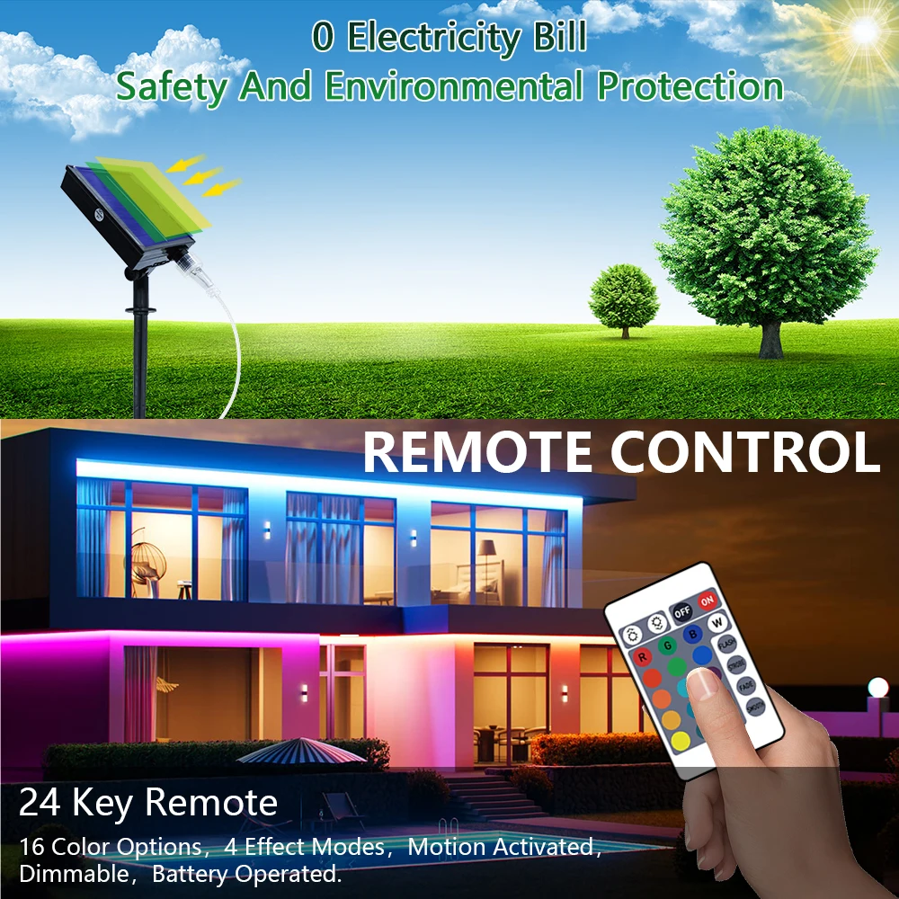 RGB LED lehký svléknout se 5050 daleký ovládání USB dobíjecí solární textový řetězec vodotěsný vánoce světel outdoorové atmosféra dekorace