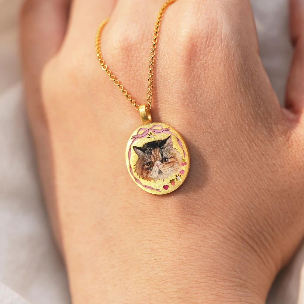 Neue einfache und beliebte DIY-Anhänger-Halsketten mit niedlichen Tiermotiven (Katze und Hund) für Frauen