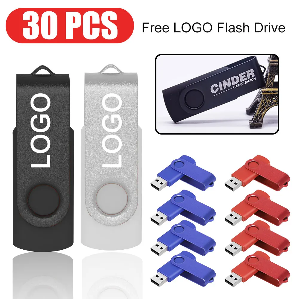 Full Colour USB 2.0 Flash Drive 30pcs/lot 128GB 64GB 32GB high speed 16GB 8GB 4GB Waterproof Pen Drive Free laser