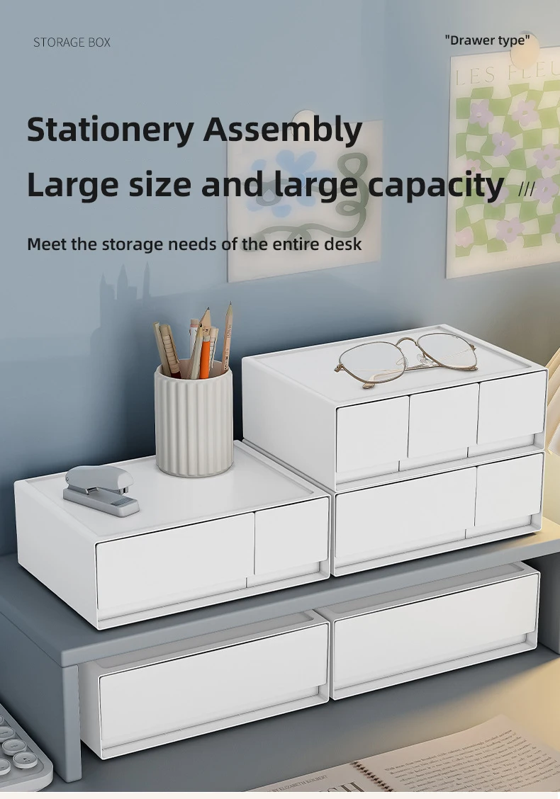 Description Picture 4 of itemMultilayer Drawer Style Makeup Storage Box Jewelry Organizer Bathroom Dormitory Desktop  Storage Lipstick Comb Makeup Brush Rack