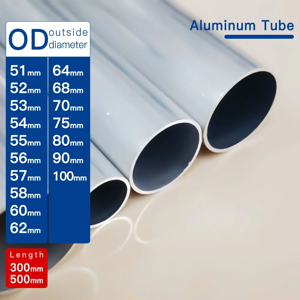 

Алюминиевая трубка, длина 500 мм, 6063 мм, круглая трубка из алюминиевого сплава, прямая, большой внешний диаметр