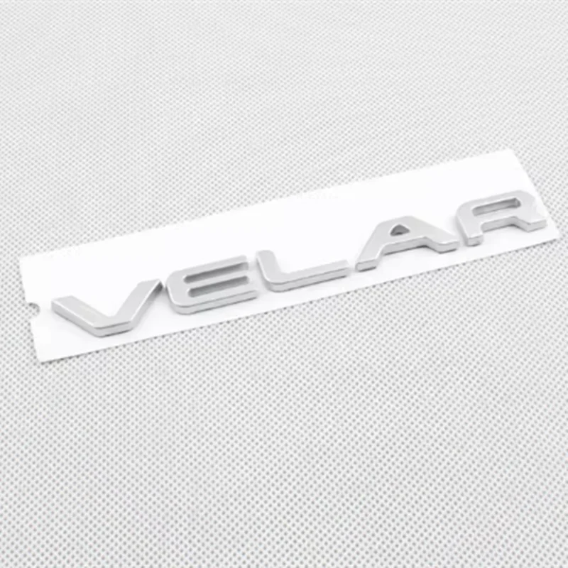L R R R VELAR 높은 가용성 RDYNAMIC VELAR 편지 배지 자동차 스티커 후면 부팅 수리 액세서리 트렁크 로고 장식