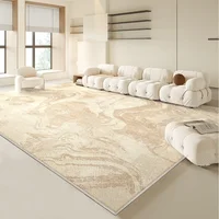 Cream Abstract Striped Carpet Beige Creative Art Living Room Decorative Carpets Luxury Bedroom Bedside Rug Sofa Easy Clean Rugs 1