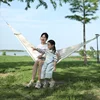Single Person Portable Outdoor Camping Hammock Foldable High-strength Thick Canvas Anti Roll Leisure Sleep Swing Camp Hammock 2