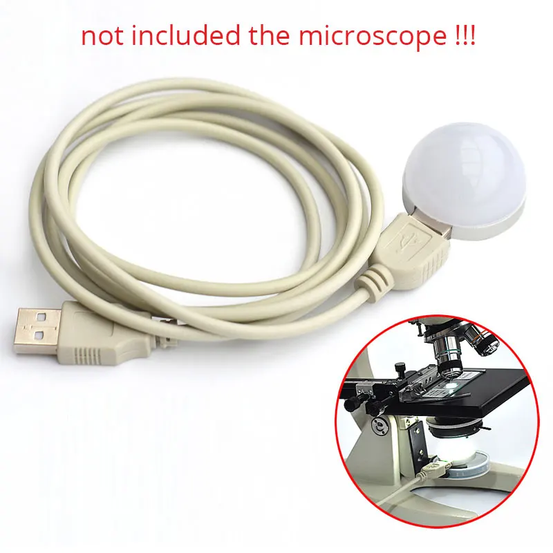 Usb Microscope Qintaiourty USB White LED Light Lighting Bottom Biological Microscope Lamp Source Adjustable 