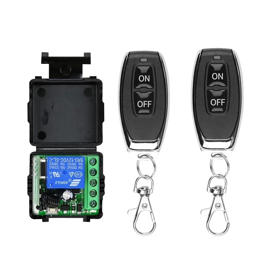 Kebidu 433Mhz 원격 제어 무선 스위치 DC 12V 1CH RF 10A 릴레이 수신기 및 2CH 송신기 도어 전자기 잠금 장치용