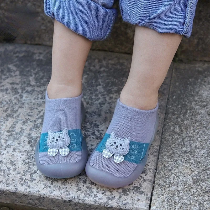 Spring Autumn Infant Toddler First Walker Baby Girls Boys Non-Skid Animals Sock Shoes Cotton Lightweight Slip-on Sneakers