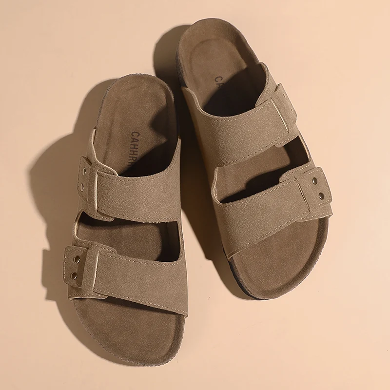 Retro Cork Clogs For Men Breathable Summer Casual Sandals_voghion.com